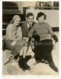 4b918 WIFE VERSUS SECRETARY candid 7.5x9.75 still '36 Clark Gable between Jean Harlow & Myrna Loy!