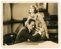 4b922 WILD PARTY 8x10 still '29 c/u of Clara Bow & young Fredric March in an apologetic moment!