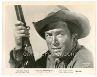 4b924 WINCHESTER '73 8x10 still '50 best close up of James Stewart with rifle, classic western!