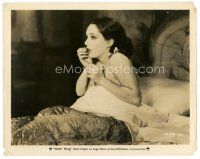4b929 WOLF SONG 8x10 still '29 close up of sexy scared Lupe Velez sitting up in bed!