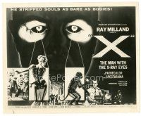 4b933 X: THE MAN WITH THE X-RAY EYES 8x10 still '63 Ray Milland, great artwork from the half-sheet