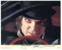 4b012 CLOCKWORK ORANGE color 8x10 still #1 '72 Kubrick classic, best c/u of Malcolm McDowell!