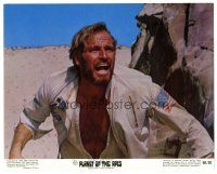 4b041 PLANET OF THE APES color 8x10 still '68 c/u of screaming stranded astronaut Charlton Heston!