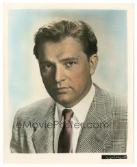 4b045 RICHARD BURTON color 8x10 still '50s great head & shoulders portrait wearing suit & tie!