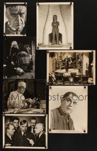 4e034 LOT OF 7 BORIS KARLOFF STILLS '40s-60s great images of the horror legend!