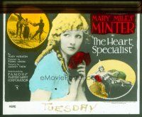 4e080 HEART SPECIALIST glass slide '22 great close up of pretty Mary Miles Minter!