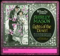 4e097 LIGHTS OF THE DESERT glass slide '22 romantic close up of Shirley Mason & Allan Forrest!