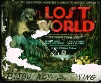 4e100 LOST WORLD glass slide '25 Willis O'Brien, Sir Arthur Conan Doyle, cool dinosaur image!