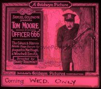 4e116 OFFICER 666 glass slide '20 Tom Moore impersonates a cop to stop crooks & win a girl!