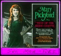 4e147 TESS OF THE STORM COUNTRY glass slide '22 great close up of Mary Pickford with hands on hips