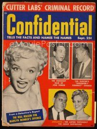 4e018 CONFIDENTIAL magazine September 1955 the real reason behind Marilyn Monroe's divorce!