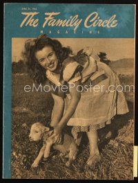 4e001 FAMILY CIRCLE magazine April 26, 1946 super young Marilyn Monroe, her second cover ever!