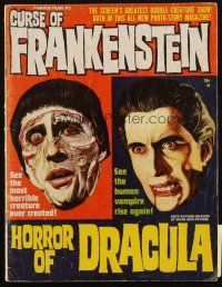 4e211 FAMOUS FILMS #2 magazine '64 Christopher Lee as Frankenstein monster AND Dracula vampire!