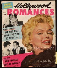4e022 HOLLYWOOD ROMANCES magazine '56 Marilyn Monroe & Arthur Miller, Romance of the Year!