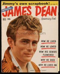 4e238 OFFICIAL JAMES DEAN ANNIVERSARY BOOK magazine '56 how he lived & loved, why he died!