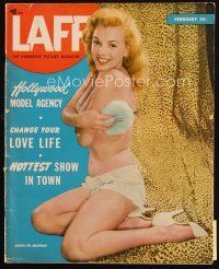 4e005 LAFF magazine February 1950 cover portrait of super sexy Marilyn Monroe by Shostal!