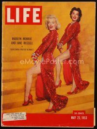 4e007 LIFE MAGAZINE magazine May 25, 1953 Marilyn Monroe & Jane Russell, Gentlemen Prefer Blondes!
