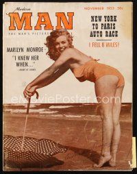 4e009 MODERN MAN signed magazine Nov 1953 twice by photographer Andre de Dienes, Marilyn Monroe!