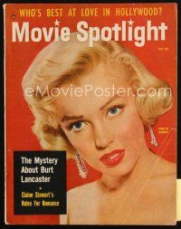 4e015 MOVIE SPOTLIGHT magazine October 1954 New Life for Marilyn Monroe, sexy cover portrait!