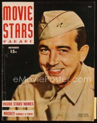 4e233 MOVIE STARS PARADE magazine Nov 1943 cadet John Payne, cool interior ad by Alberto Vargas!
