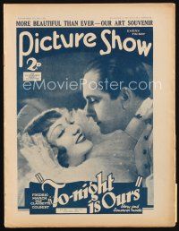 4e172 PICTURE SHOW English magazine Jul 29, 1933 Fredric March, Claudette Colbert, Tonight Is Ours