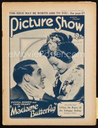4e170 PICTURE SHOW English magazine May 20, 1933 Sylvia Sidney & Cary Grant in Madame Butterfly!
