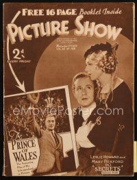 4e174 PICTURE SHOW English magazine November 11, 1933 Leslie Howard & Mary Pickford in Secrets!