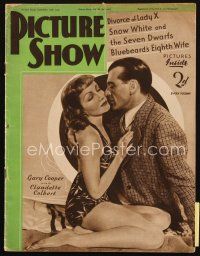 4e189 PICTURE SHOW English magazine Sept 17, 1938 Gary Cooper & Claudette Colbert, Snow White!