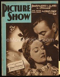 4e191 PICTURE SHOW English magazine September 23, 1939 Bette Davis & George Brent in Dark Victory!