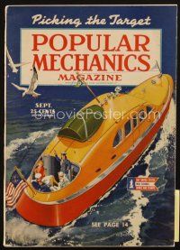 4e243 POPULAR MECHANICS magazine Sep 1944 cool artwork of then-futuristic boat + cool articles!