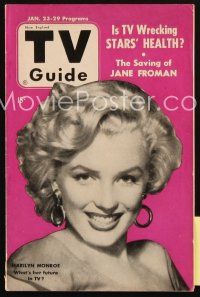 4e006 TV GUIDE magazine January 23-29, 1953 Marilyn Monroe, what's her future in television!
