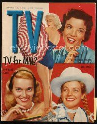 4e019 TV magazine September 1955 Marilyn Monroe thinks about going to television!