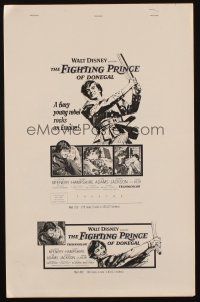 4e388 FIGHTING PRINCE OF DONEGAL ad pad '66 Disney, a brash young rebel!