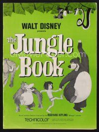 4e406 JUNGLE BOOK pressbook '67 Walt Disney cartoon classic, great images of all characters!