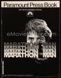 4e566 MARATHON MAN pressbook '76 cool image of Dustin Hoffman, John Schlesinger classic thriller!