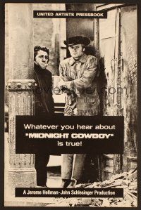 4e572 MIDNIGHT COWBOY pressbook '69 Dustin Hoffman, Jon Voight, John Schlesinger classic!