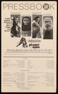 4e598 PLANET OF THE APES pressbook '68 Charlton Heston, classic sci-fi, cool images!