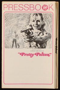 4e601 PRETTY POISON pressbook '68 cool close up of crazy Tuesday Weld, Anthony Perkins!