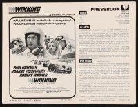 4e663 WINNING pressbook R73 Paul Newman, Joanne Woodward, Indy car racing art by Howard Terpning!