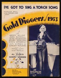 4e301 GOLD DIGGERS OF 1933 sheet music '33 sexy Ginger Rogers, I've Got to Sing a Torch Song!