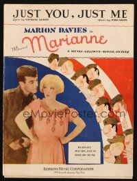 4e326 MARIANNE sheet music '29 Marion Davies, great art by John Held Jr., Just You, Just Me!