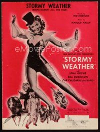 4e346 STORMY WEATHER sheet music '43 Lena Horne, Cab Calloway, Keeps Rainin' All The Time!