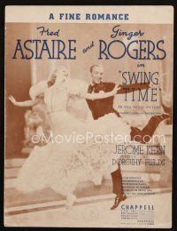 4e348 SWING TIME sheet music '36 Fred Astaire & Ginger Rogers, Jerome Kern, A Fine Romance!
