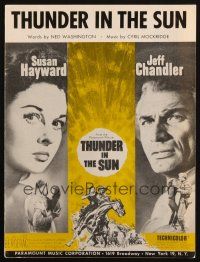 4e352 THUNDER IN THE SUN sheet music '59 Susan Hayward, Jeff Chandler, the title song!