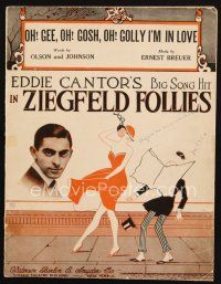 4e364 ZIEGFELD FOLLIES 1923 stage play sheet music '23 Eddie Cantor, wonderful deco art by Barbello