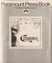 4e380 CHINATOWN pressbook '74 art of Jack Nicholson & Faye Dunaway by Jim Pearsall, Roman Polanski