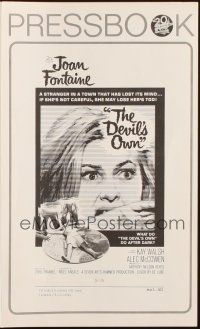 4e486 DEVIL'S OWN pressbook '66 Hammer, Joan Fontaine, what does it do to the unsuspecting?
