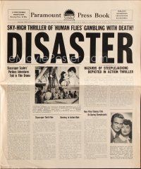 4e489 DISASTER pressbook '48 Richard Denning, sky-high thriller of human flies gambling with death