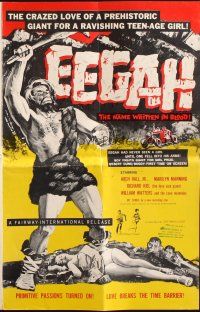 4e497 EEGAH pressbook '62 Richard Kiel as prehistoric giant crazy for ravishing teenage girl!