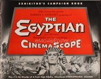4e387 EGYPTIAN pressbook '54 cool artwork of Jean Simmons, Victor Mature & Gene Tierney!